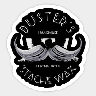 Duster's 'Stache Wax Logo Sticker